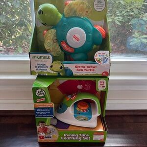 Sit-to-Crawl Sea Turtle and Ironing Time Learning Bundle NIB